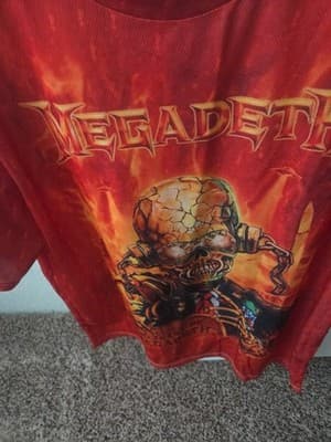 New Megadeath 35 Years of Megadeath T-Shirt Size 100% Polyester XL - Thumbnail 2