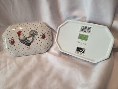 Vera by Sadek Trinket Box Floral Band Rooster Motif - Thumbnail 3