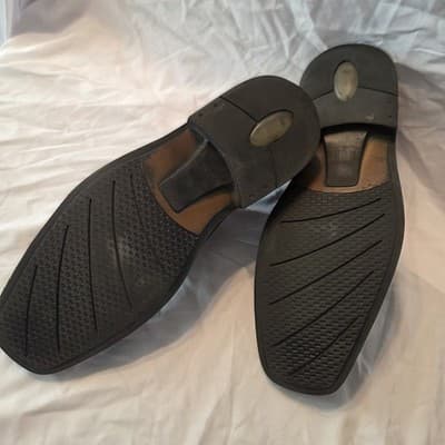 Ridgeway Black Leather Shoes 10M Square Toe - Thumbnail 3