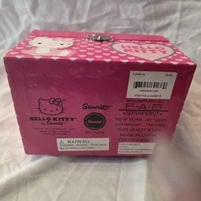 2012 Sanrio Hello Kitty Musical Wind-Up Jewelry Storage Chest Box Mint Cond - Thumbnail 5