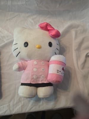Hello Kitty Cafe Plush Chef With Coffee Cup 8 Inch Exclusive Sanrio 2018 - Thumbnail 2