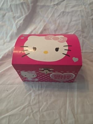 2012 Sanrio Hello Kitty Musical Wind-Up Jewelry Storage Chest Box Mint Cond - Image 1