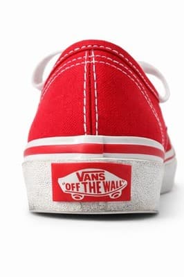 VANS Off The Wall Womens Size 8.5 Classic Skate Sneakers Red Lace Up Shoe - Thumbnail 3