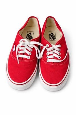 VANS Off The Wall Womens Size 8.5 Classic Skate Sneakers Red Lace Up Shoe - Image 1