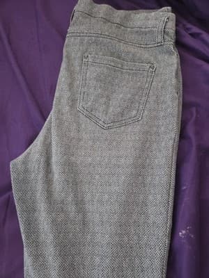 Time And True Women's Stretch Knit Grey&black Leggings L 12-14 - Thumbnail 4