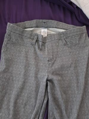 Time And True Women's Stretch Knit Grey&black Leggings L 12-14 - Image 1