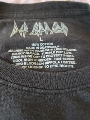 Def Leppard - Black Shirt - Ladies Cut - XL - Thumbnail 3