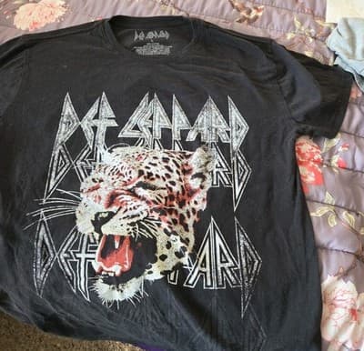 Def Leppard - Black Shirt - Ladies Cut - XL - Thumbnail 4