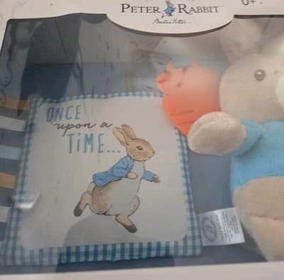 NIB Beatrix Potter PETER RABBIT 3 pc Gift Set Plush Rabbit, Teether, Book - Thumbnail 3