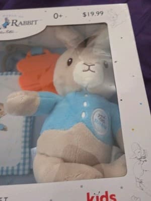 NIB Beatrix Potter PETER RABBIT 3 pc Gift Set Plush Rabbit, Teether, Book - Thumbnail 2