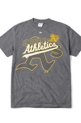 Men's Majestic Oakland Athletics MLB Dark Gray First Dual Blend Shirt M - Thumbnail 2