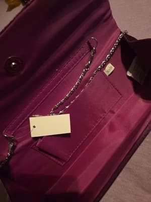 Women's Evening Bag Clutch Purse Glitter Party Wedding Handbag with Chain - Thumbnail 4