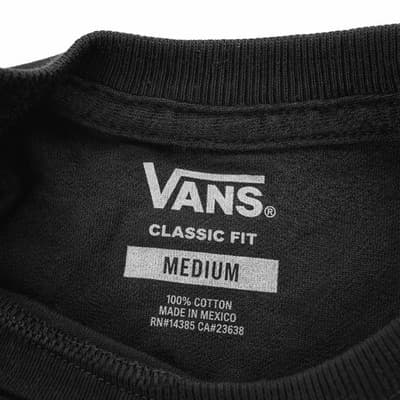 Vans Bones SS Tee Skateboarding Short Sleeve Black T-Shirt Size Medium Skate Tee - Thumbnail 2