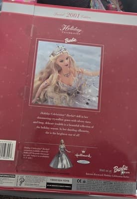 Vintage 2001 Holiday Celebration Barbie Doll NEW NIB Christmas Gift Collectible - Thumbnail 2