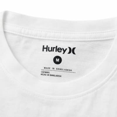 Hurley White Graphic Print Logo Mens 100% Cotton T-shirt Size Medium - Thumbnail 2