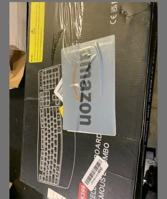 Wireless Keyboard and Mouse Combo,2.4G Full Size Wave Keys Ergonomic Keyboard wi - Thumbnail 2