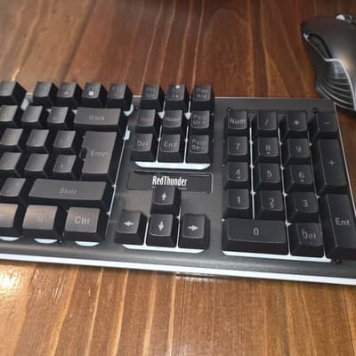 Black RedThunder K10 Wireless Gaming Keyboard & Mouse Combo (No C Type Charger) - Thumbnail 4