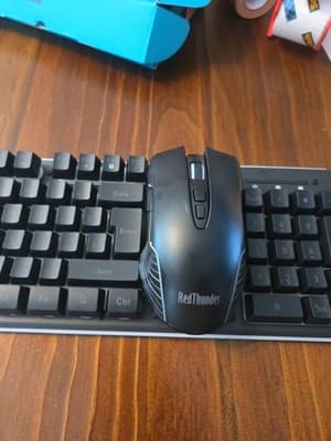 Black RedThunder K10 Wireless Gaming Keyboard & Mouse Combo (No C Type Charger) - Thumbnail 12