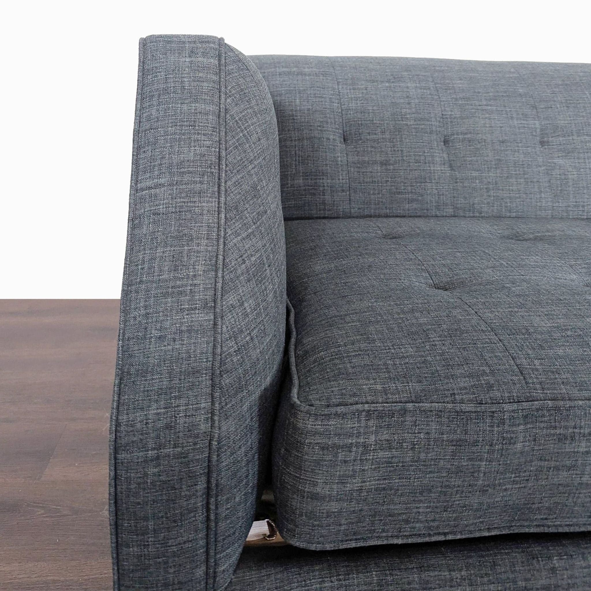 Modern Gray Sleeper Sofa with Pull-Out Bed - Thumbnail 5