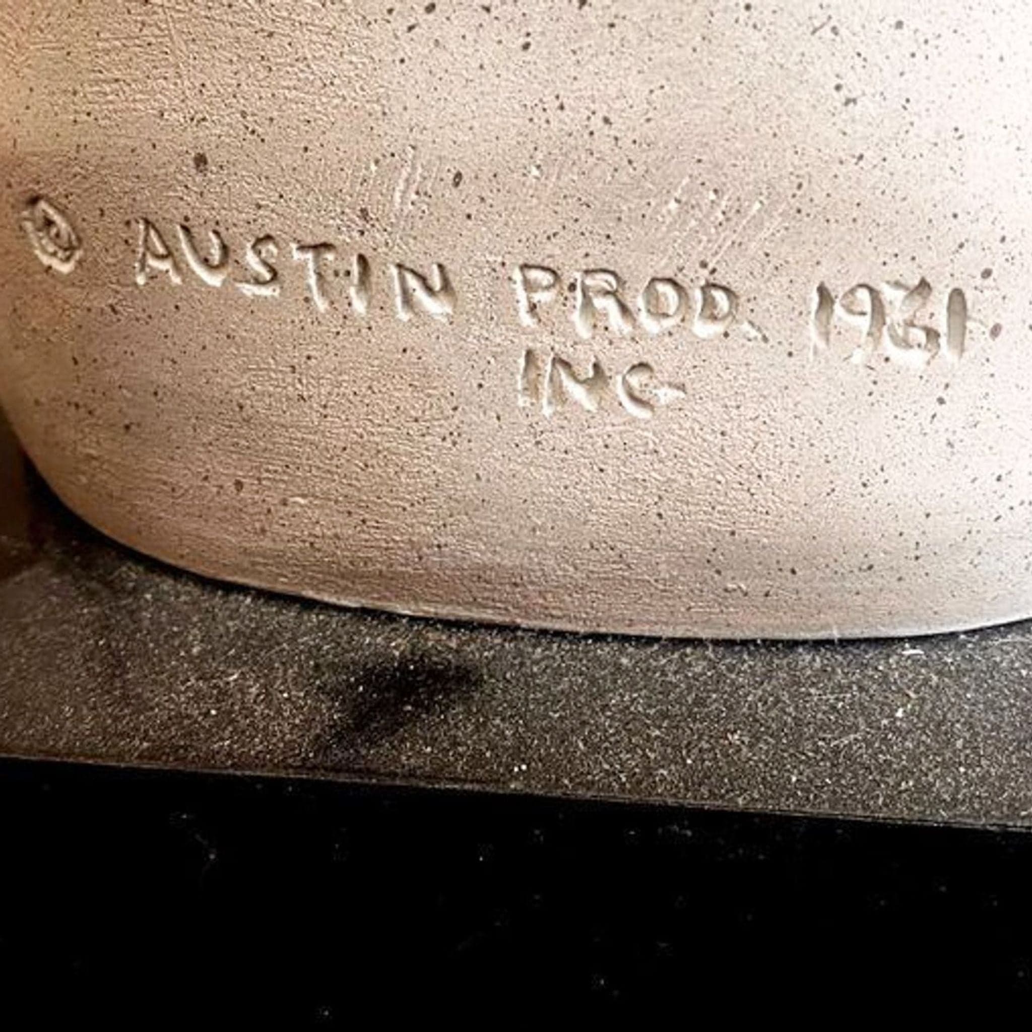 Vintage Austin Productions Buddha Head Sculpture on Base - Thumbnail 4