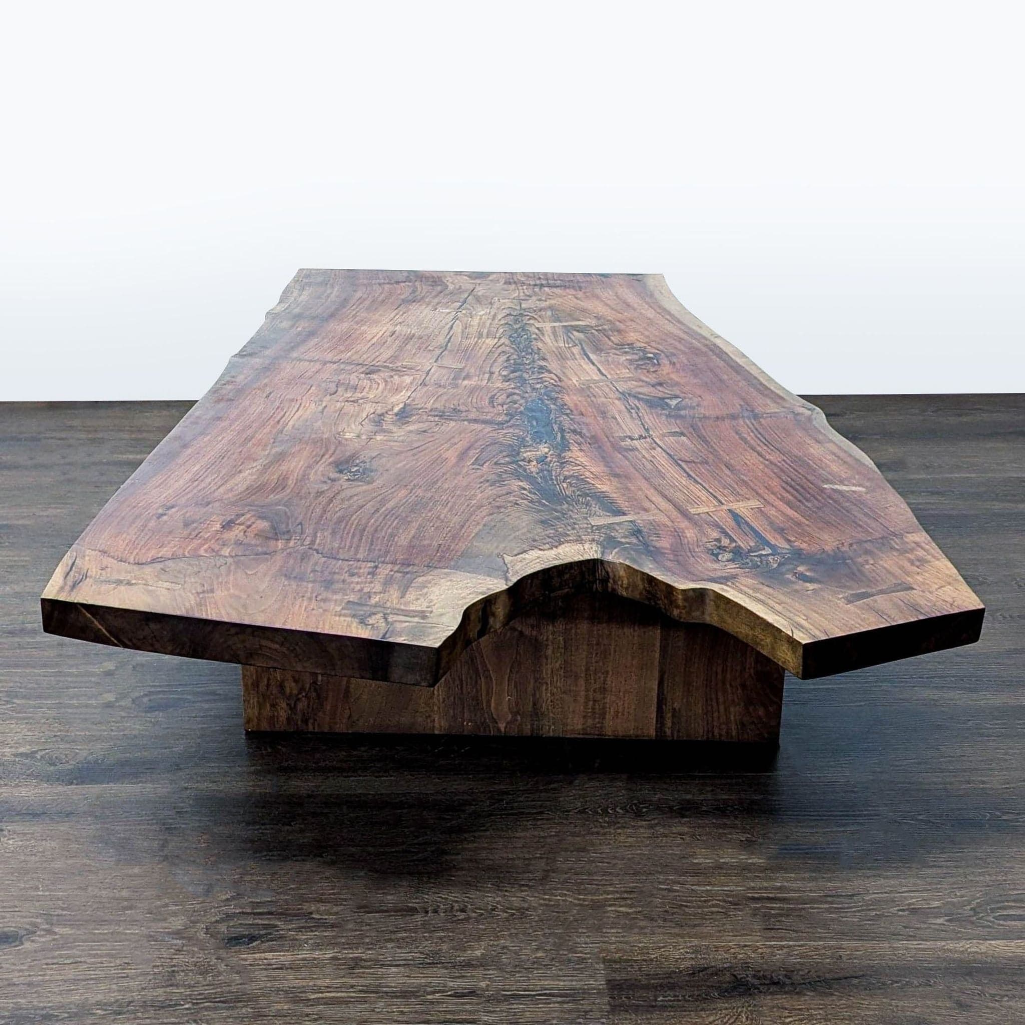 Hudson Furniture Single Walnut Slab Coffee Table - Thumbnail 5