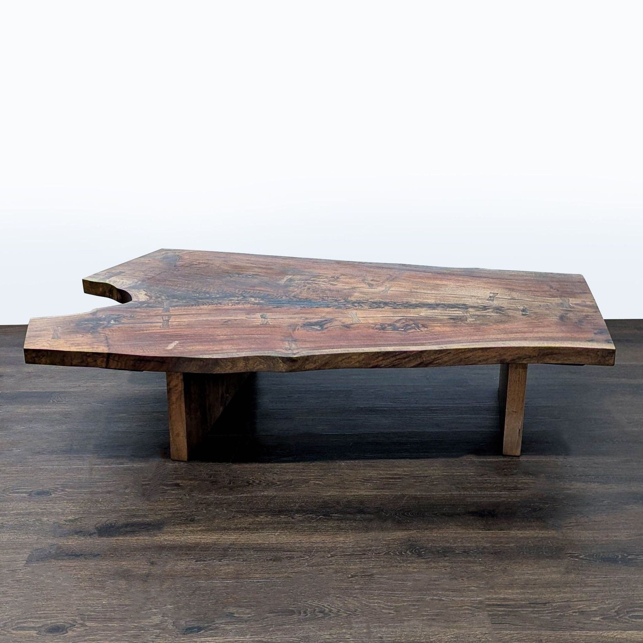 Hudson Furniture Single Walnut Slab Coffee Table - Thumbnail 4