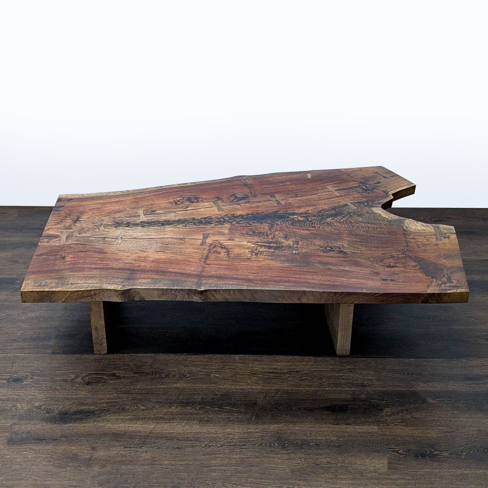Hudson Furniture Single Walnut Slab Coffee Table - Thumbnail 6
