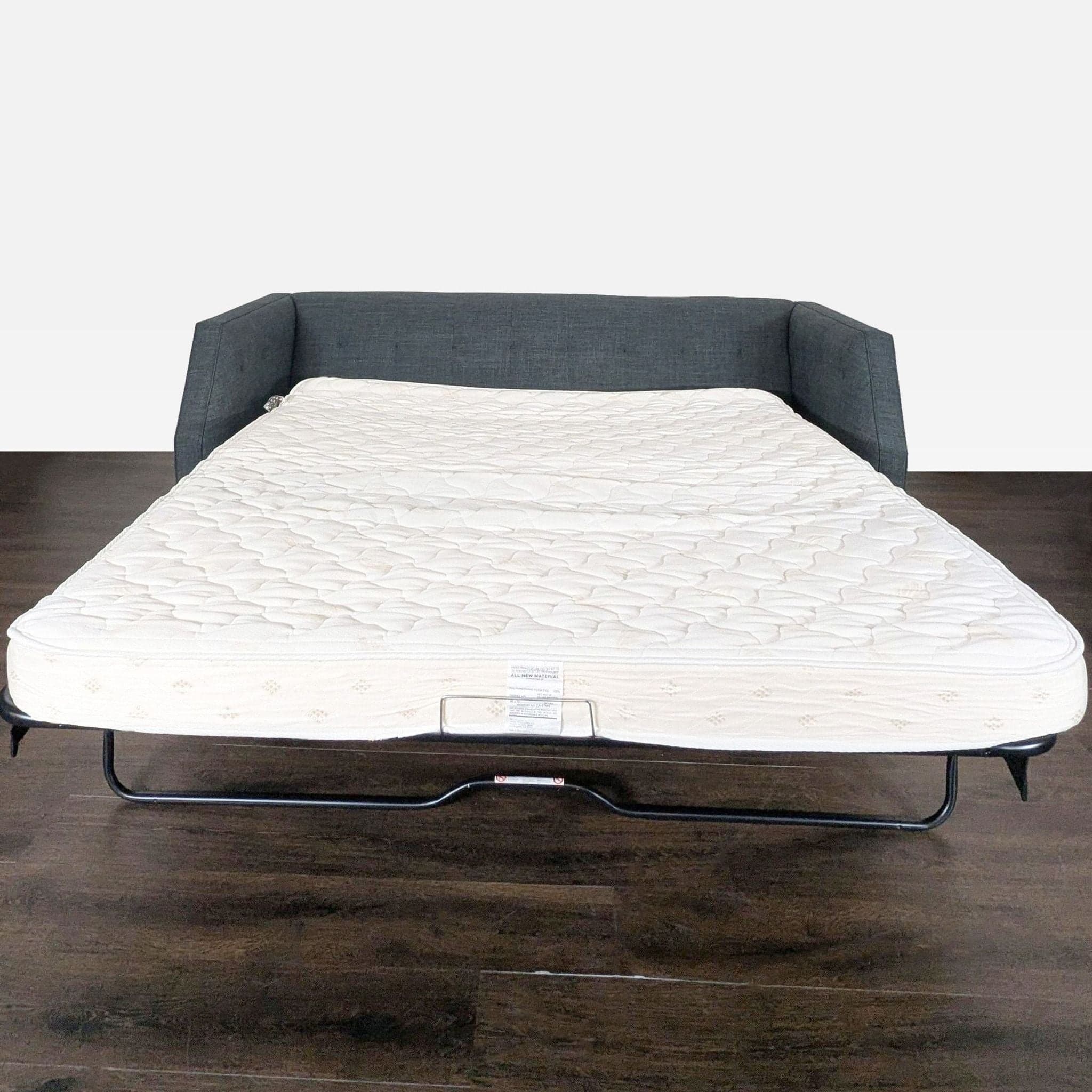 Modern Gray Sleeper Sofa with Pull-Out Bed - Thumbnail 2