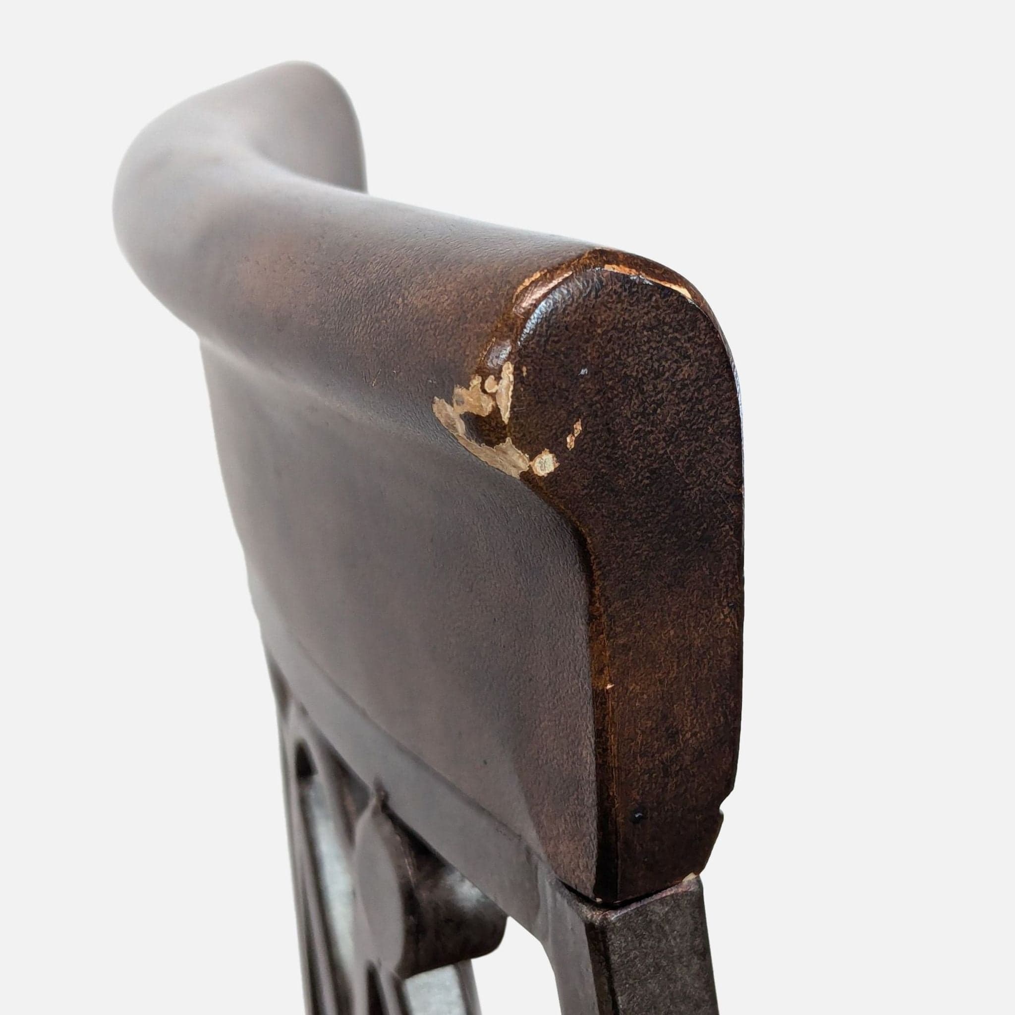 Metal and Faux Leather Bar Stool - Thumbnail 7