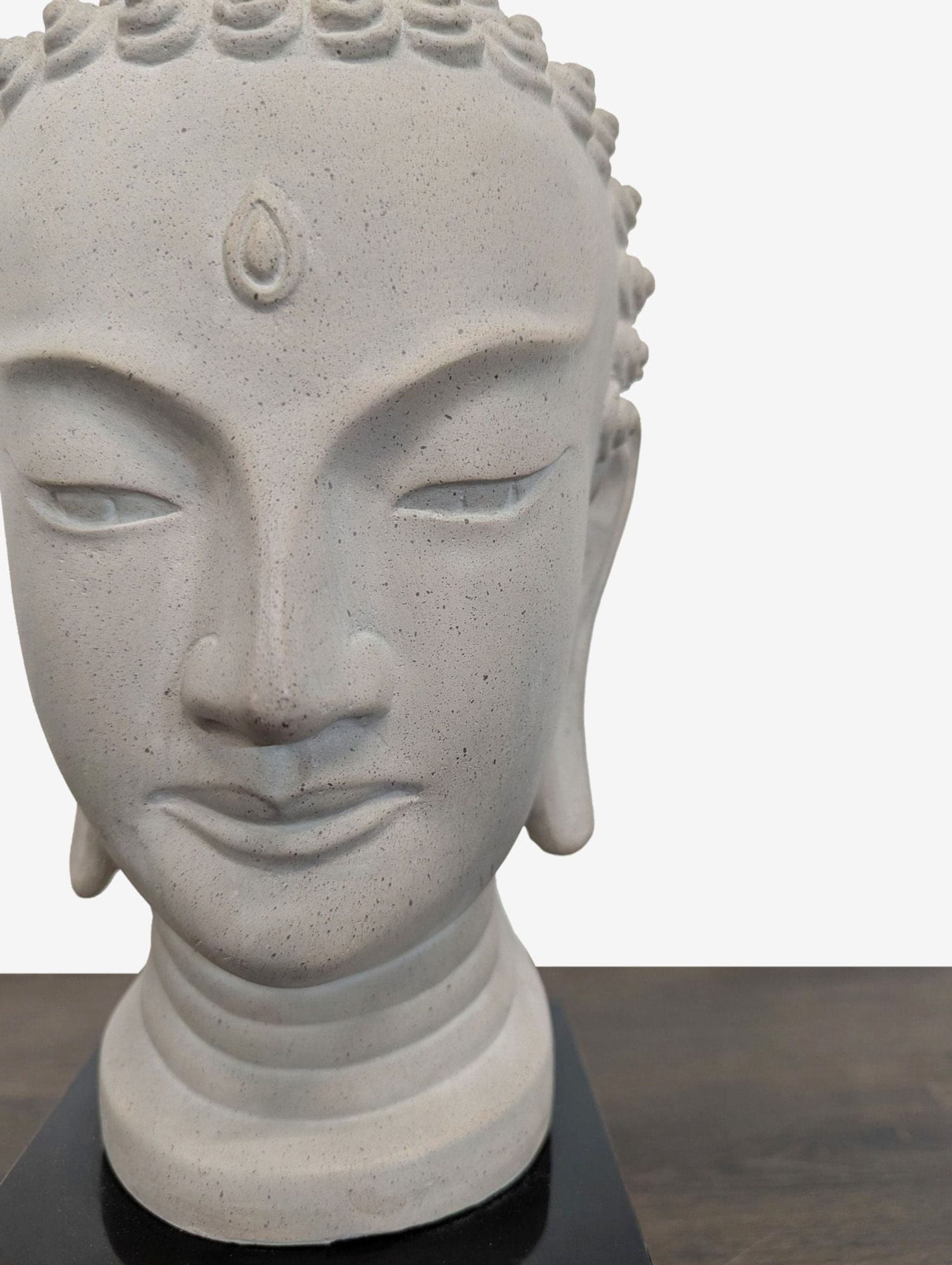 Vintage Austin Productions Buddha Head Sculpture on Base - Thumbnail 6