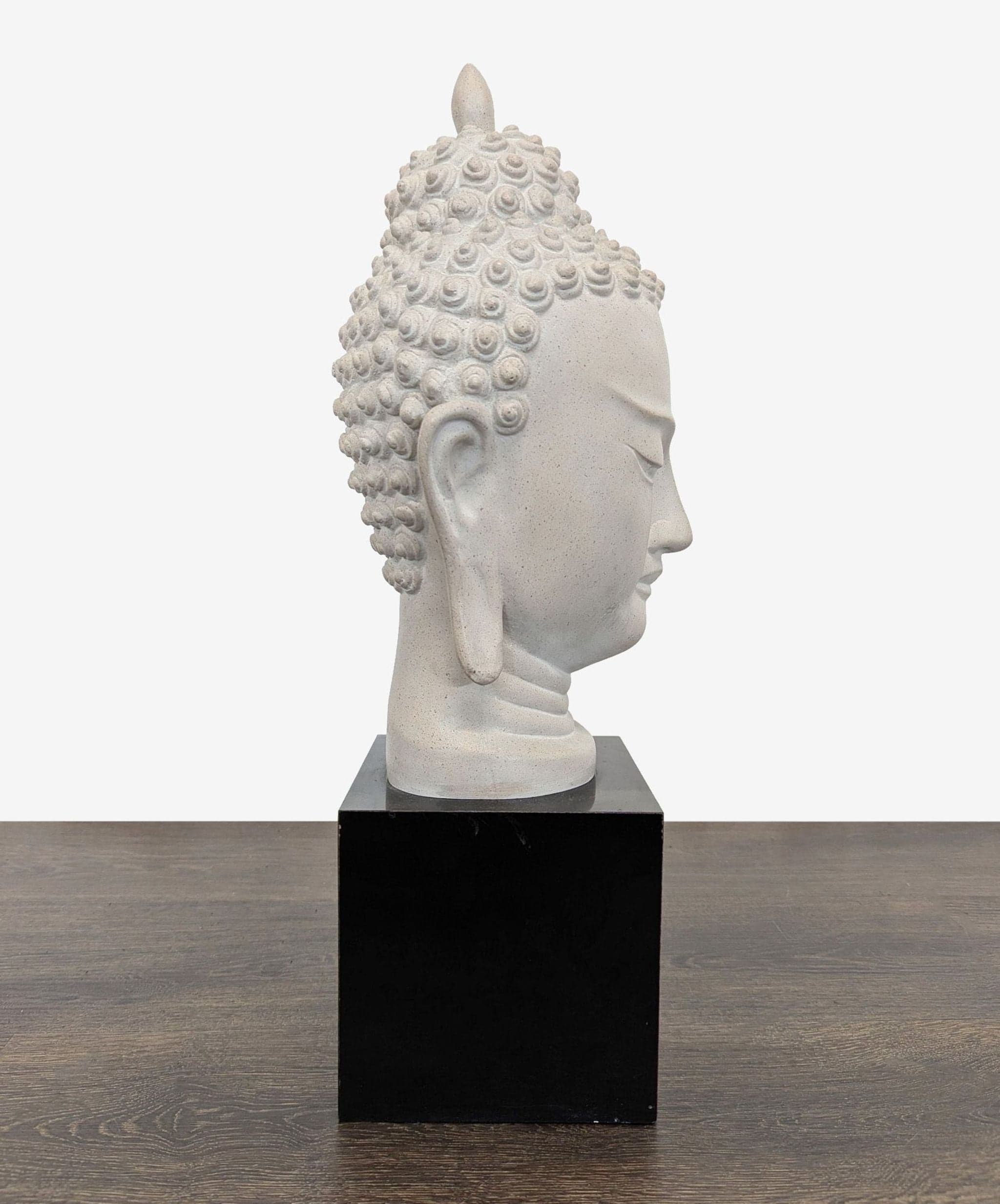 Vintage Austin Productions Buddha Head Sculpture on Base - Thumbnail 3