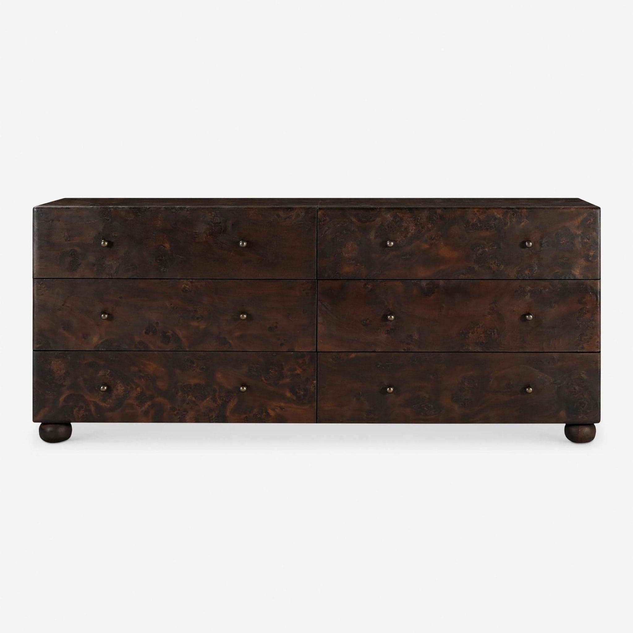 Lulu and Georgia Hobbes Dark Wood 6-Drawer Dresser - Image 1