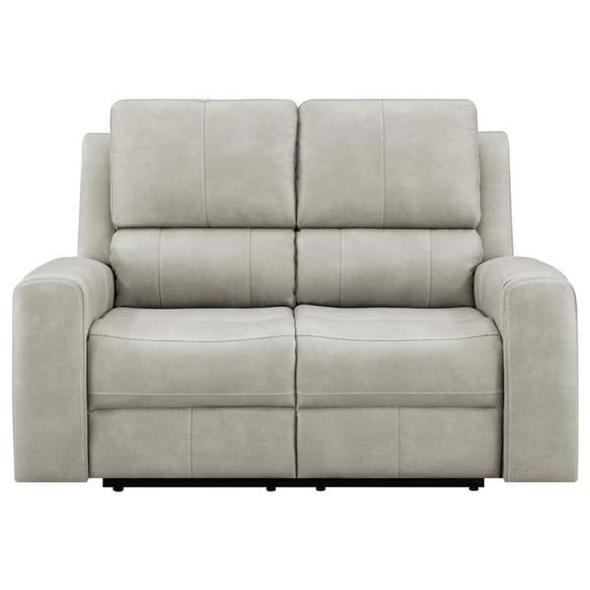 Coaster Fine Furniture Brickston Power Reclining Faux Leather Loveseat in Light Gray - Thumbnail 10