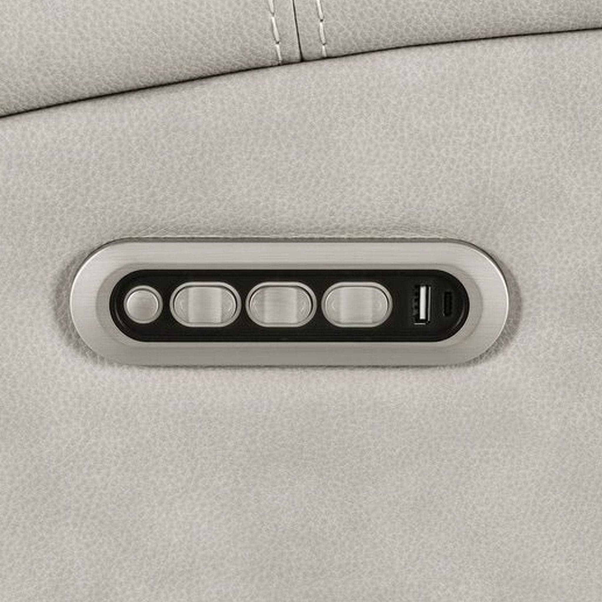 Coaster Fine Furniture Brickston Power Reclining Faux Leather Loveseat in Light Gray - Thumbnail 8