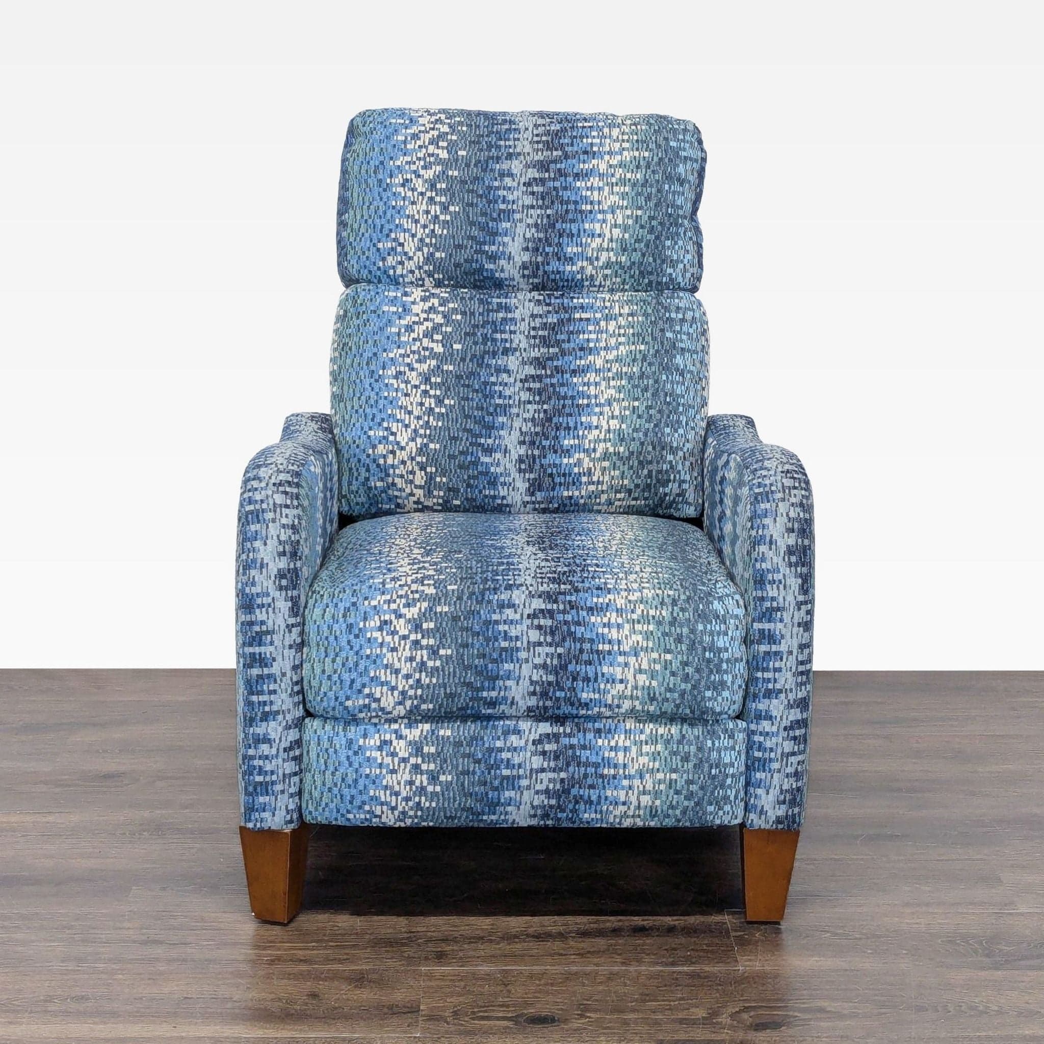 Jiaxing Home Fortune Furniture Co. Blue Patterned Recliner Lounge Chair with Cushions - Thumbnail 11