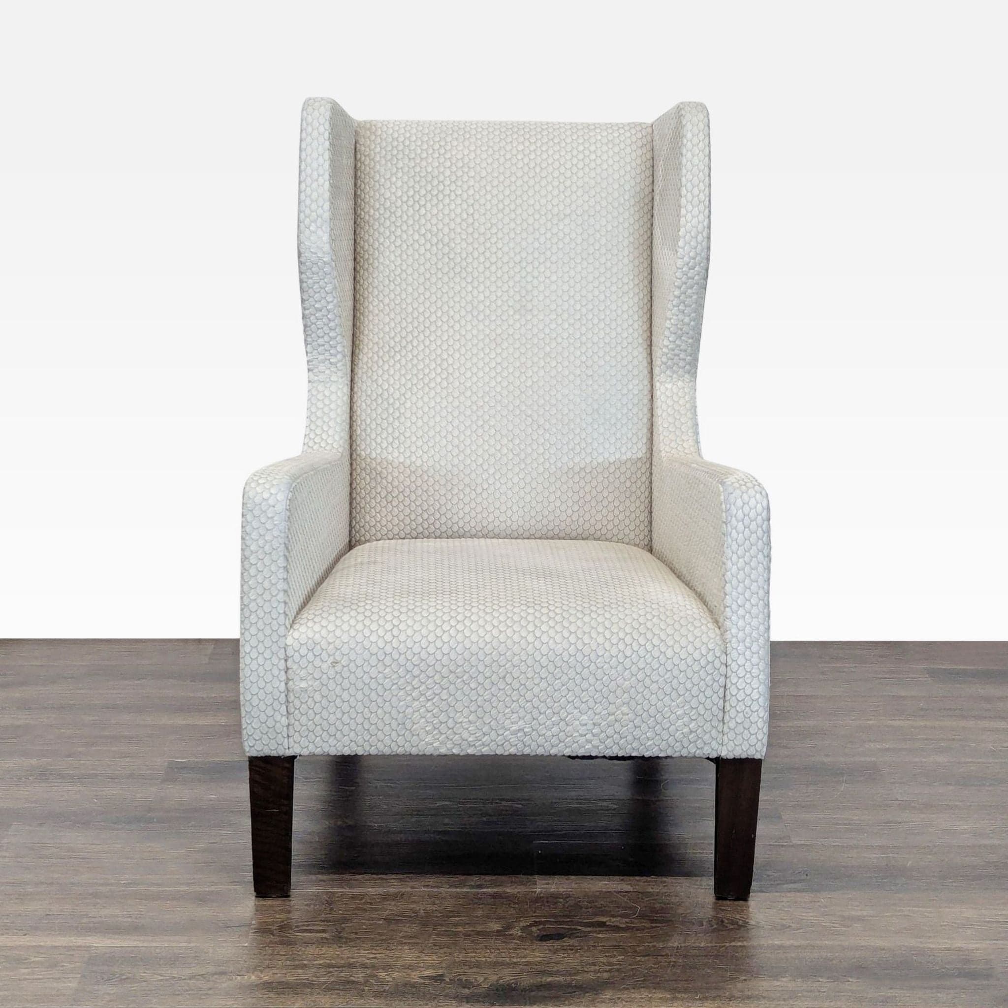 Holly Hunt Modern Darder Wingback Lounge Chair in “Black Magic” Upholstery - Image 1