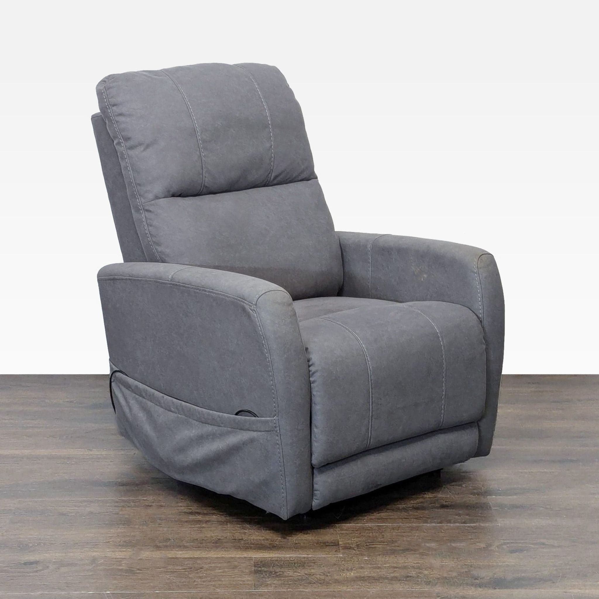 MotoMotion Power Recliner Lounge Chair in Gray - Thumbnail 3