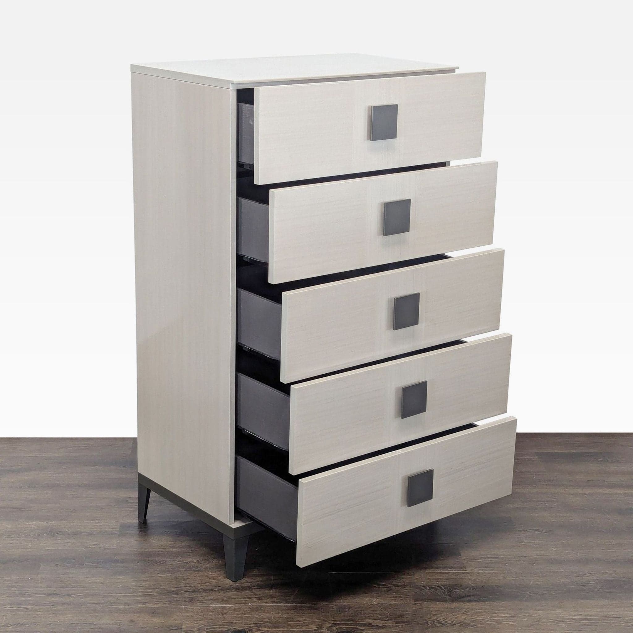 Alf + DaFre Mont Blanc Modern 5-Drawer Dresser in Light Wood Finish - Thumbnail 2