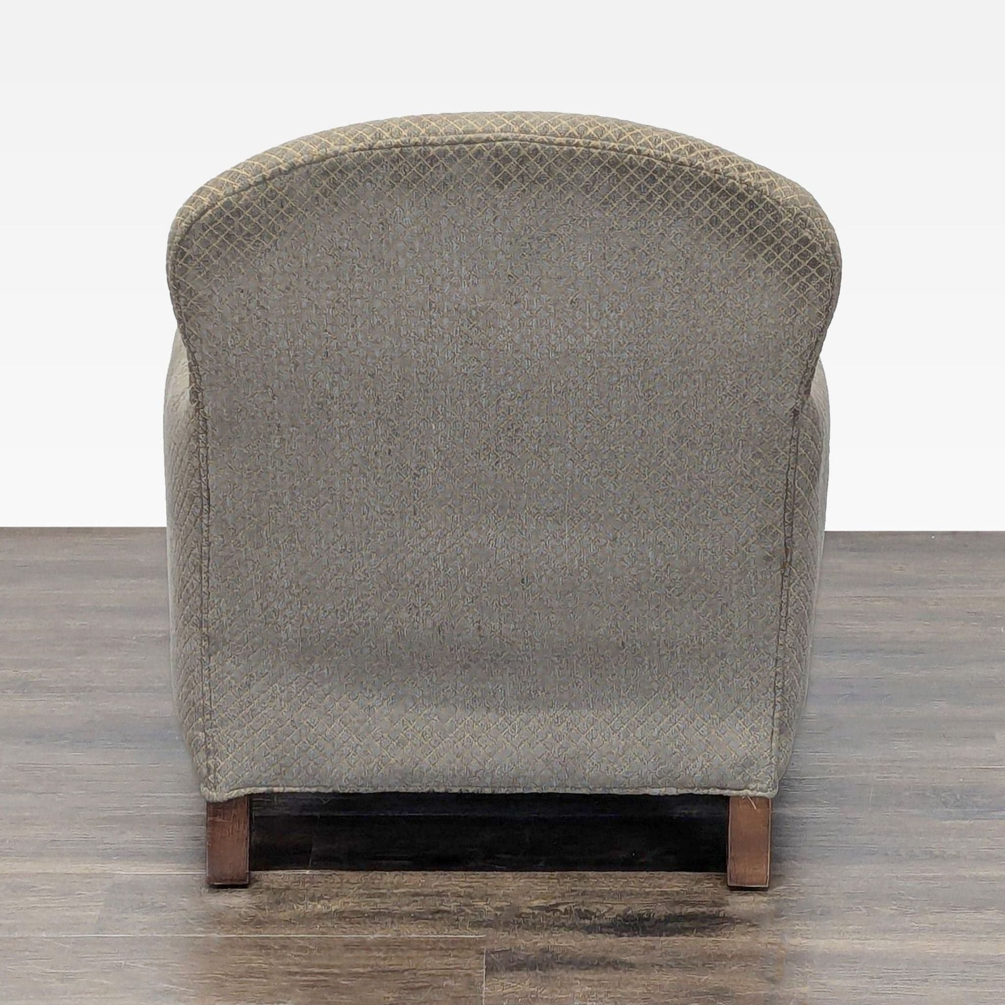 Crate & Barrel Classic Lounge Chair with Patterned Fabric - Thumbnail 4