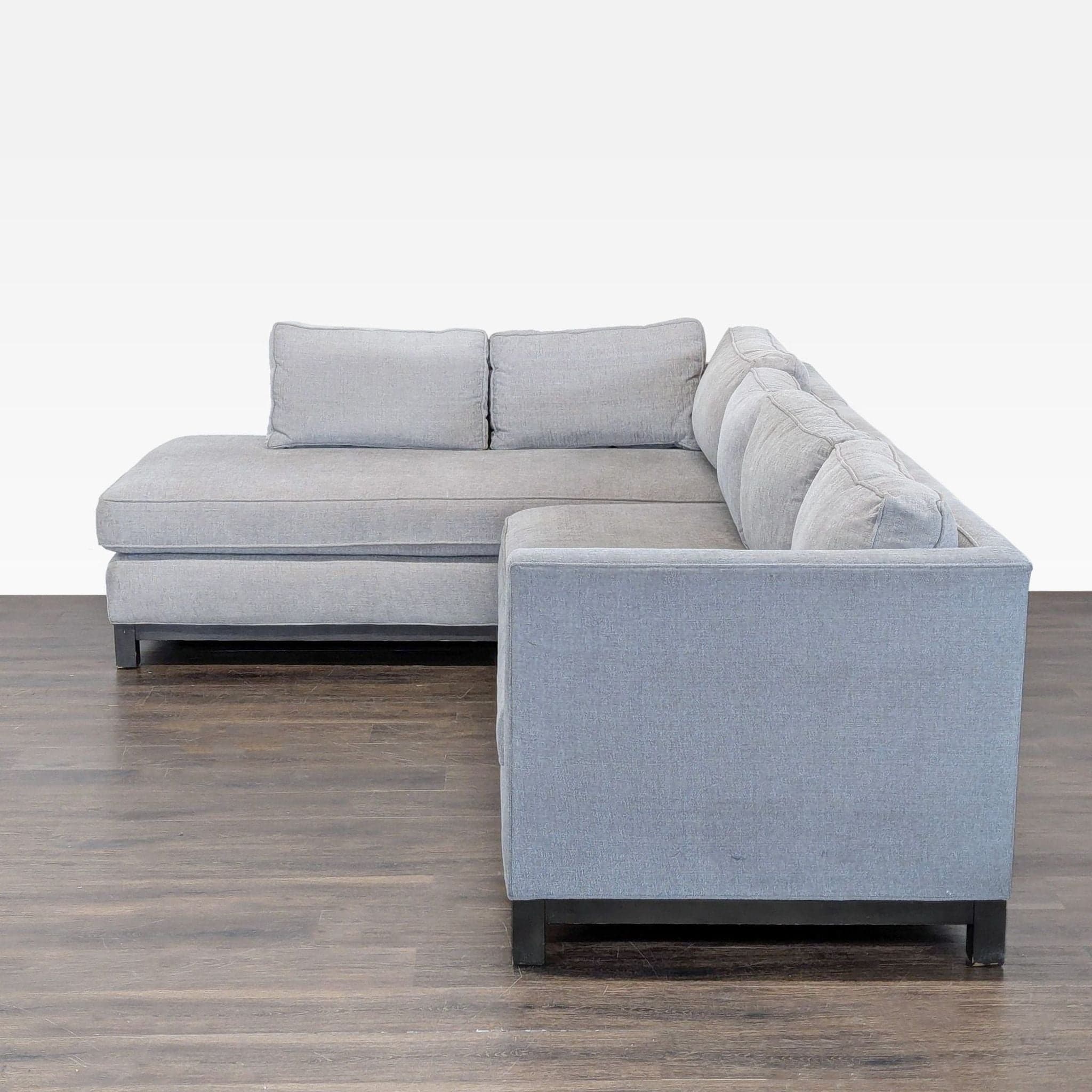 Mitchell Gold + Bob Williams Clifton Modern Gray Sectional Sofa - Thumbnail 2