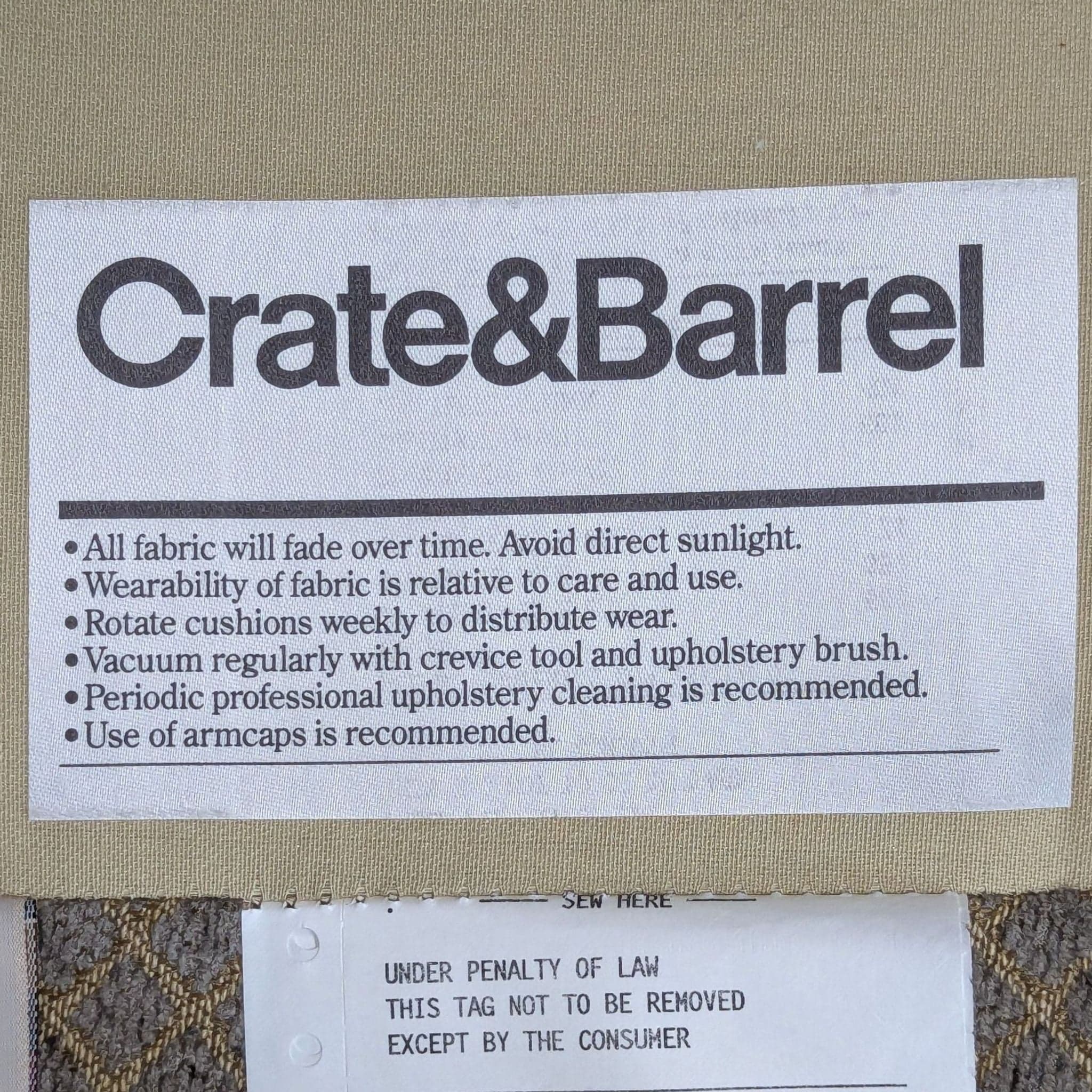 Crate & Barrel Classic Lounge Chair with Patterned Fabric - Thumbnail 8