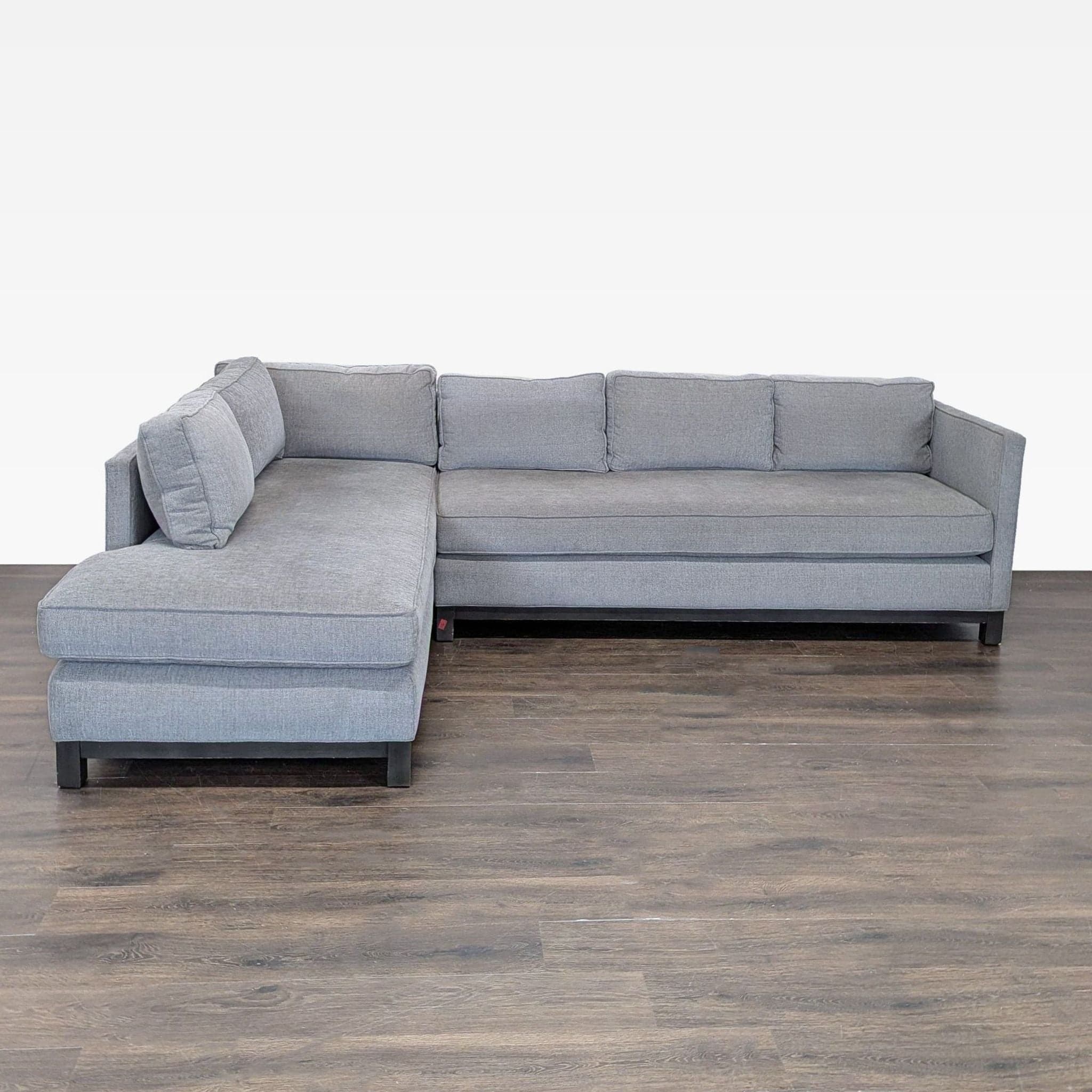 Mitchell Gold + Bob Williams Clifton Modern Gray Sectional Sofa - Image 1