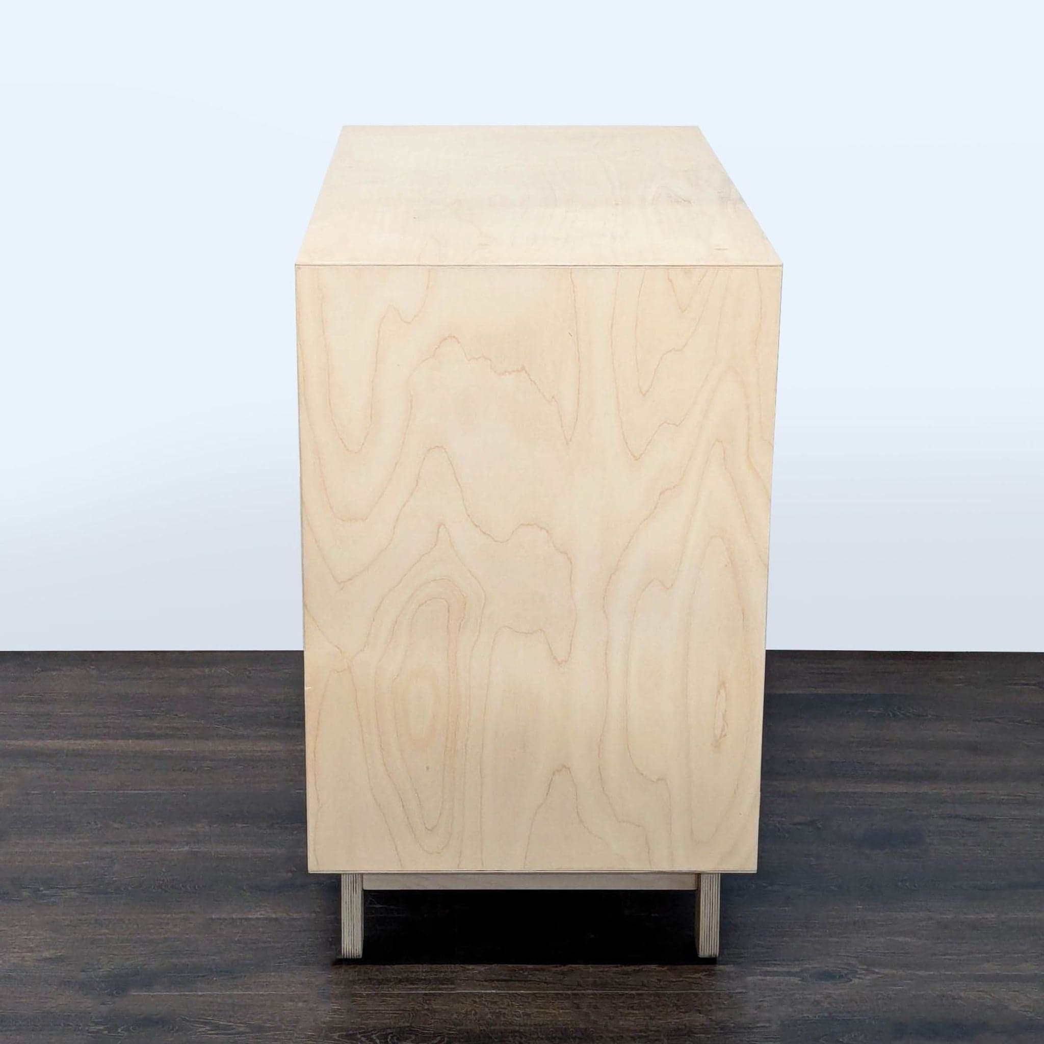 Ouef Merlin Three-Drawer Dresser in Blue and Natural Wood Finish - Thumbnail 6