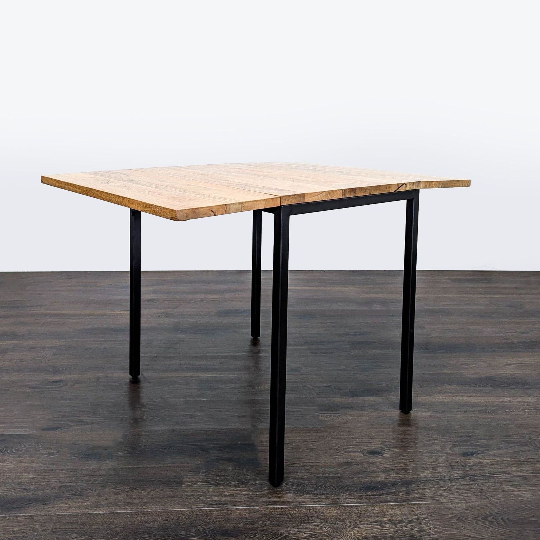 West Elm Modern Industrial 5-Piece Dining Set with Drop-Leaf Table - Thumbnail 9