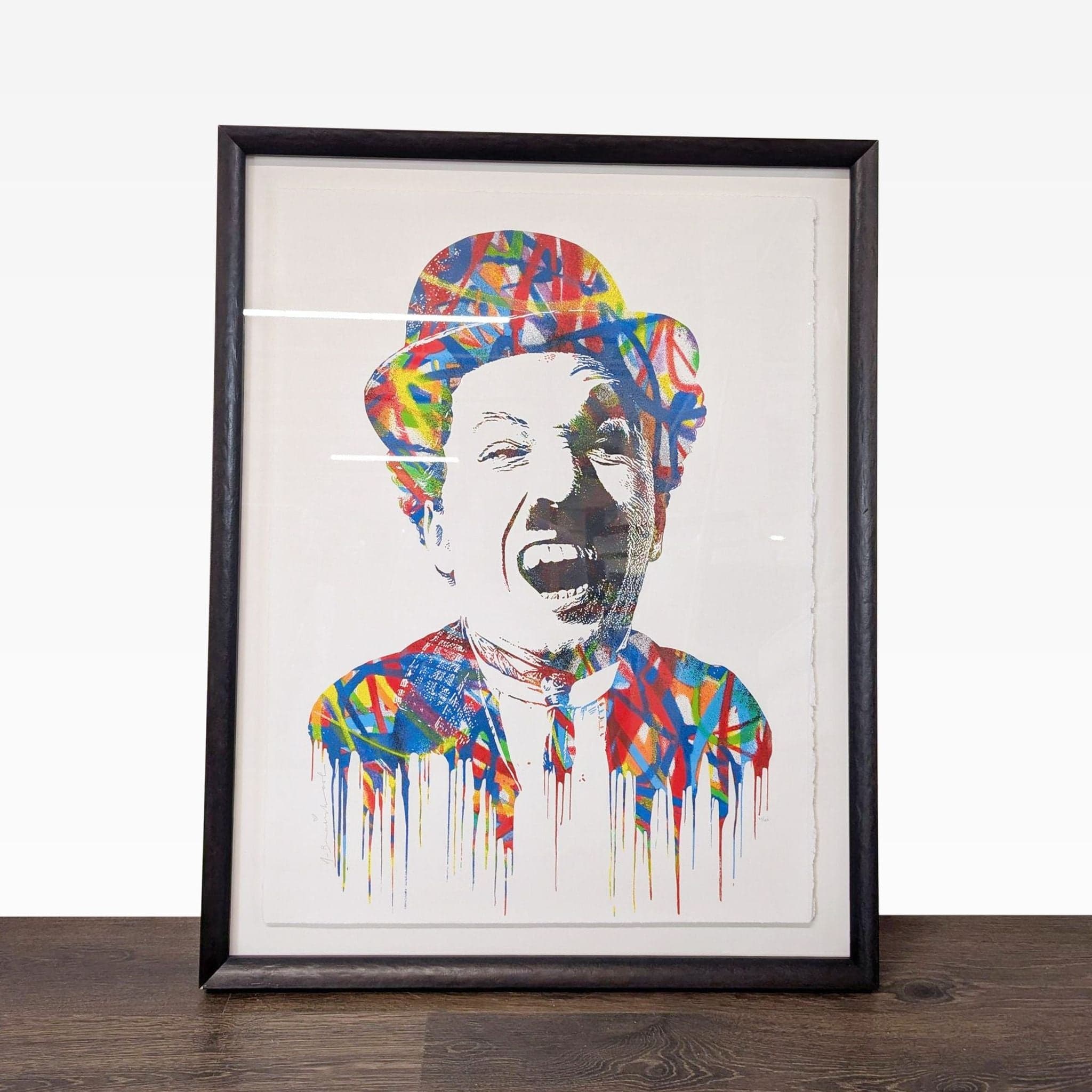 Framed Charlie Chaplin Limited Edition Print by Me. Brainwash - Image 1