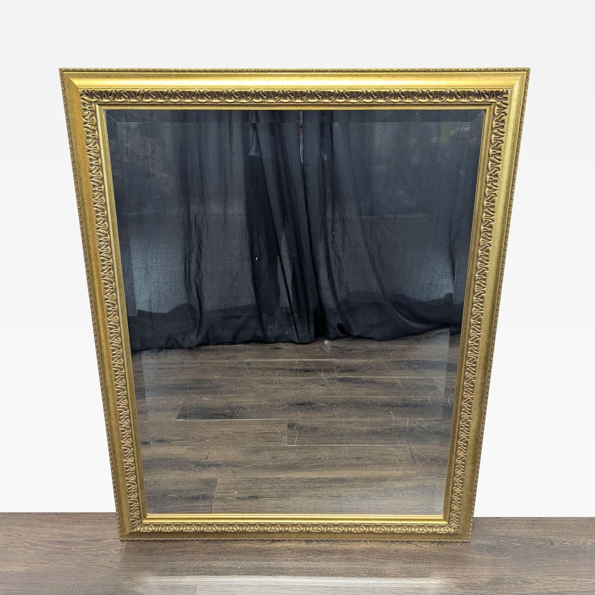 Carved Frame Beveled Mirror - Image 1