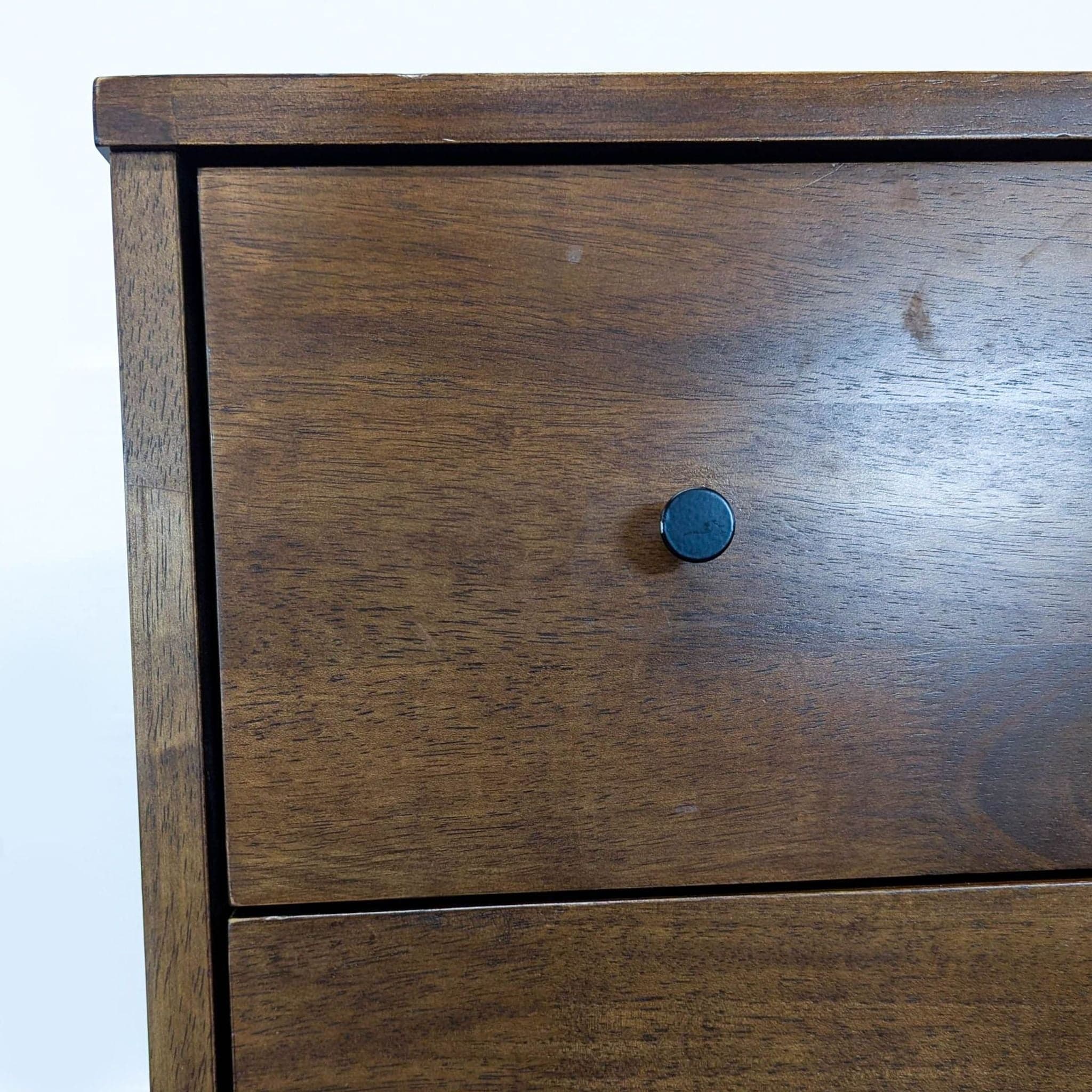 Mid-Century Modern Style 4-Drawer Wooden Dresser – Dark Brown Finish - Thumbnail 8