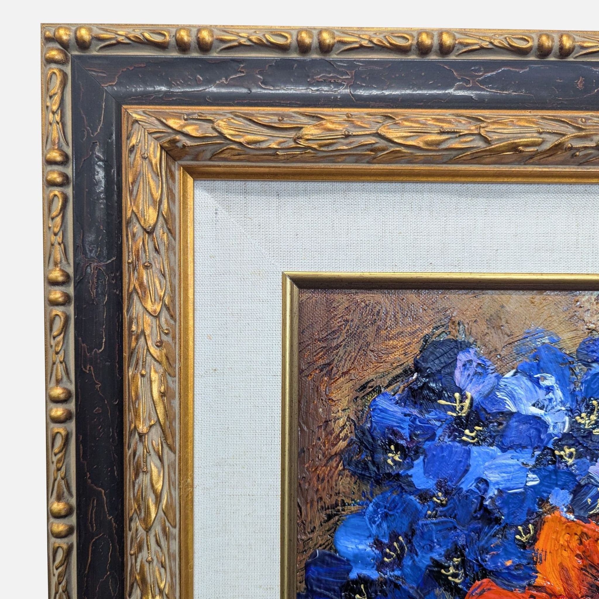 Yana Korobov Original Floral Painting in Ornate Frame - Thumbnail 6