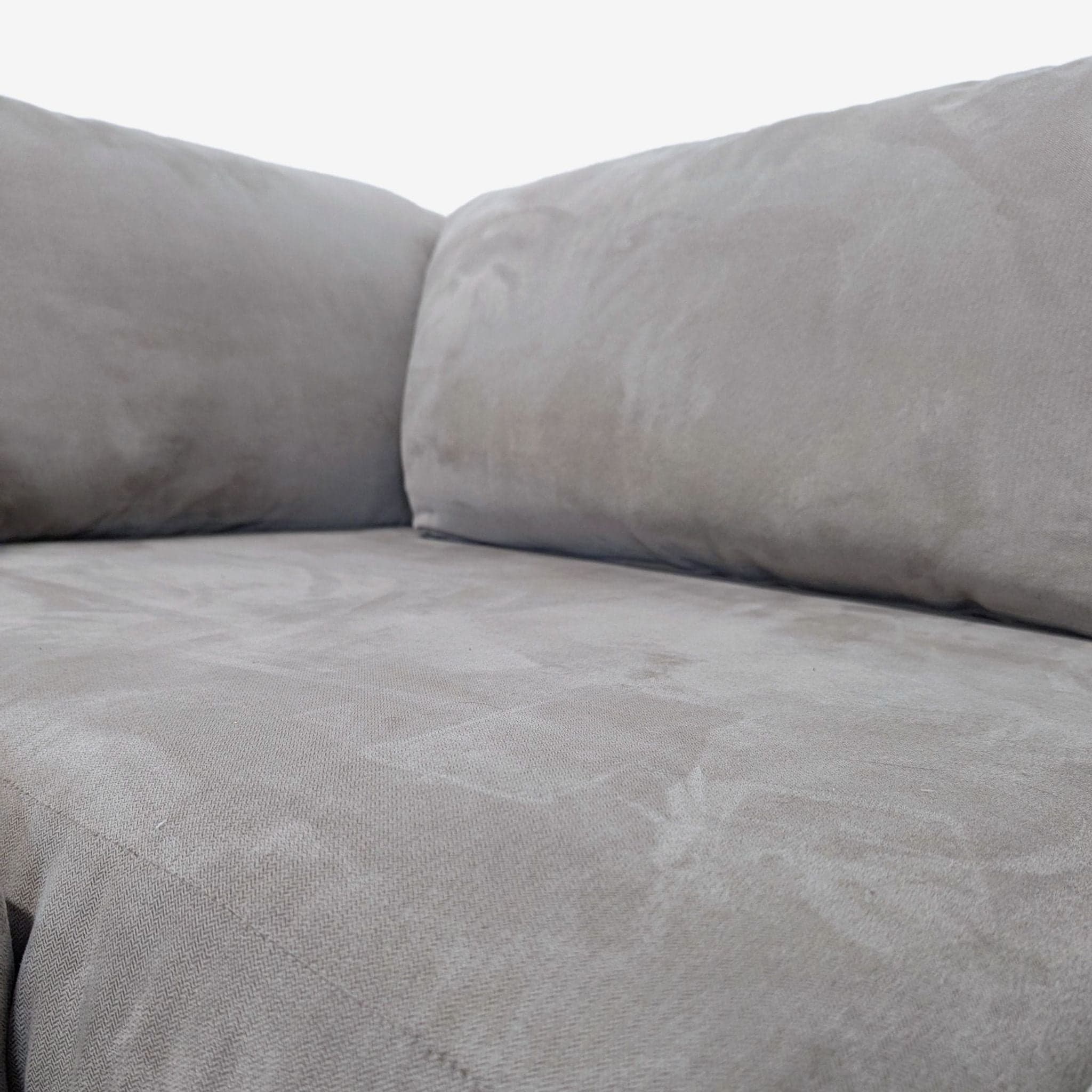 Modern Tan Fabric Sectional Sofa with Clean Lines - Thumbnail 3