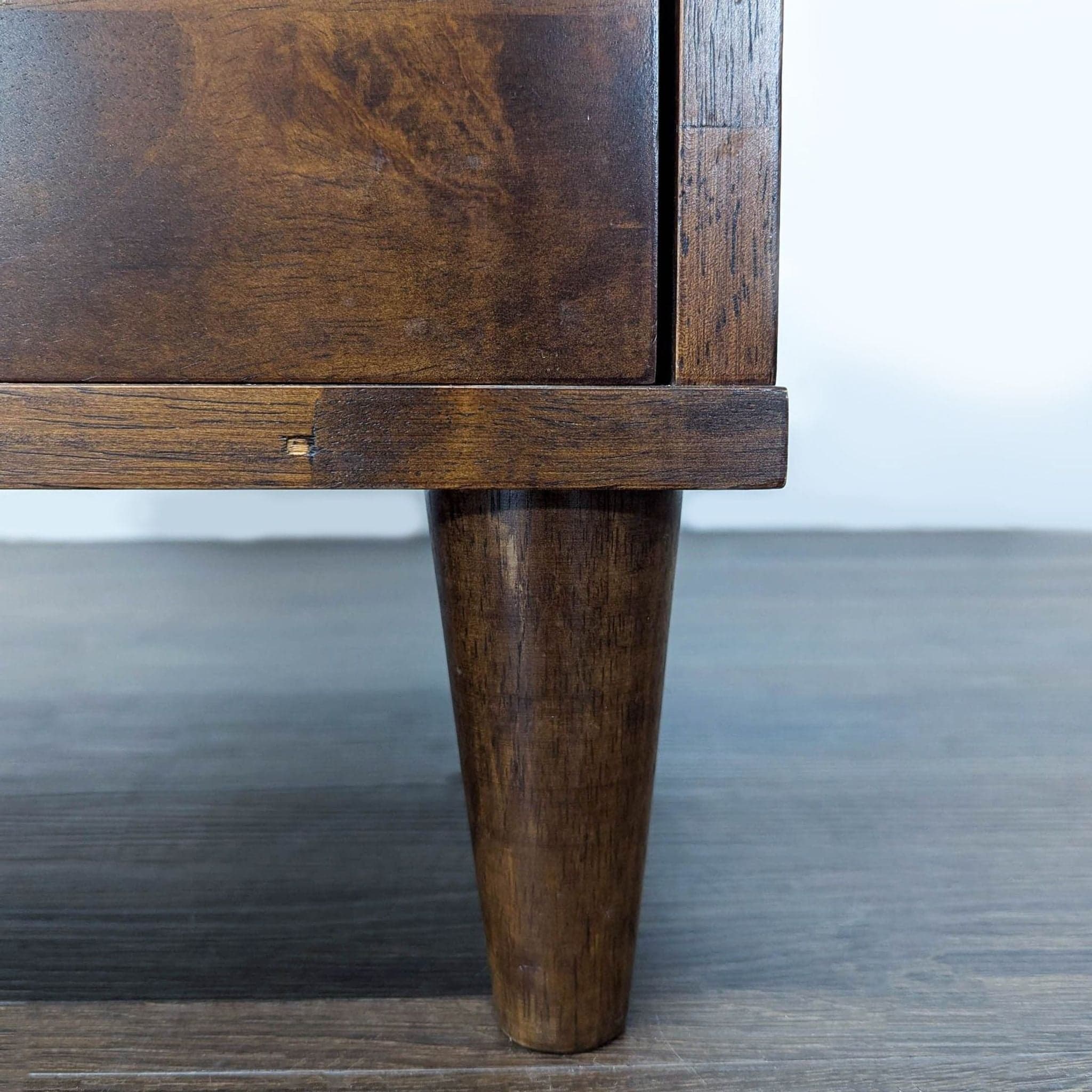 Mid-Century Modern Style 4-Drawer Wooden Dresser – Dark Brown Finish - Thumbnail 9